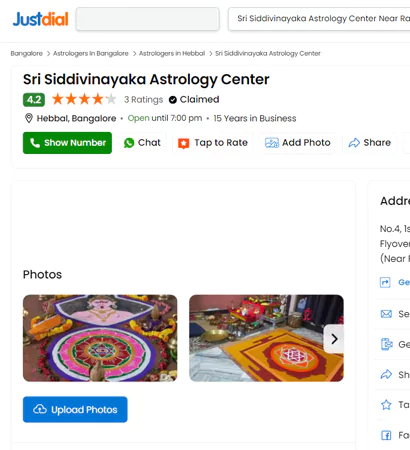 Sri Siddi Vinayaka Astrology reviews 
